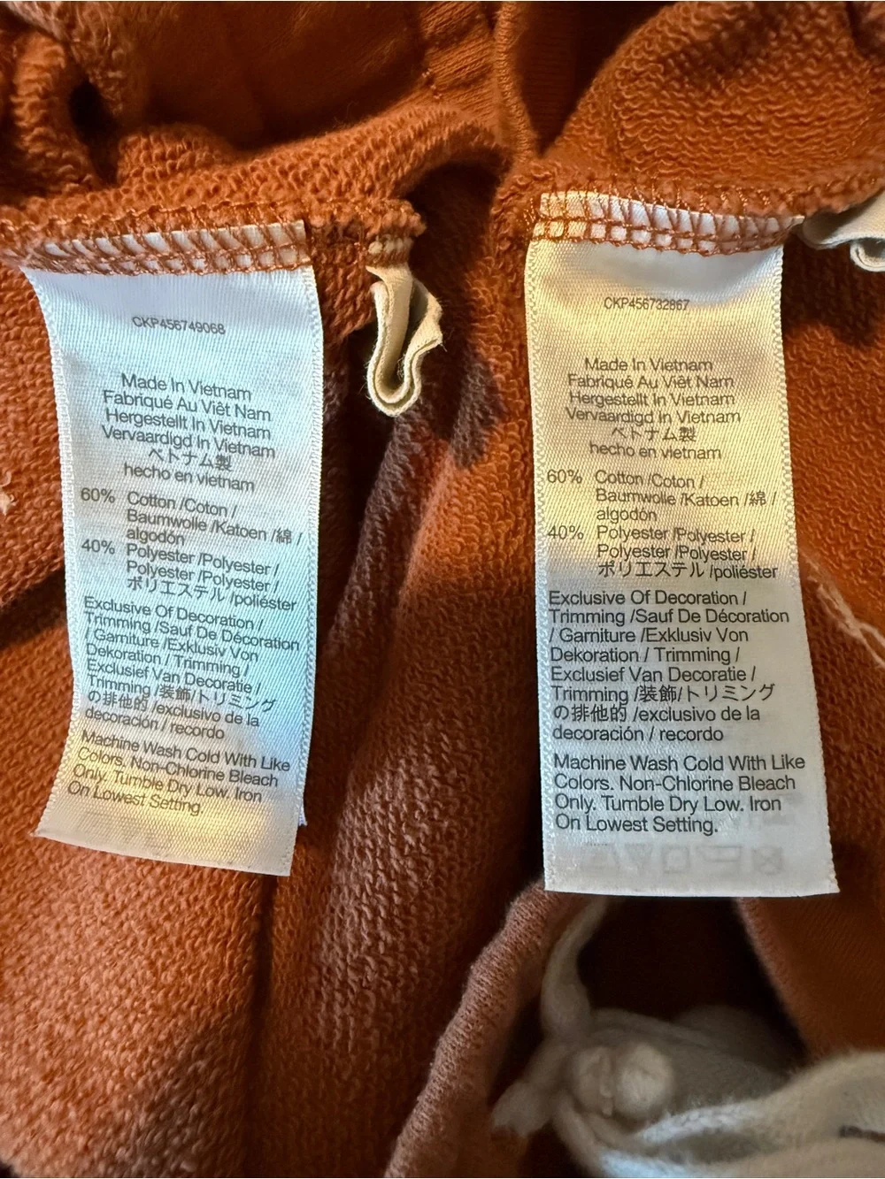 Madewell Bow Embroidered Double-Crewneck Sweatpants (2) Pc. Set Warm Umber Large